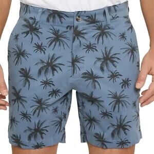 Slate & Stone Palm Tree Short Knee-Length Cotton Twill Blue Black Men's 33 NWOT